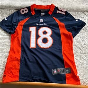 Nike Broncos #18 Jersey - Navy & Orange